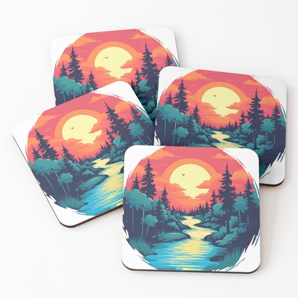 Item preview, Serene River Flow - Tranquil Forest Landscape designed and sold by MuseOfMilo.