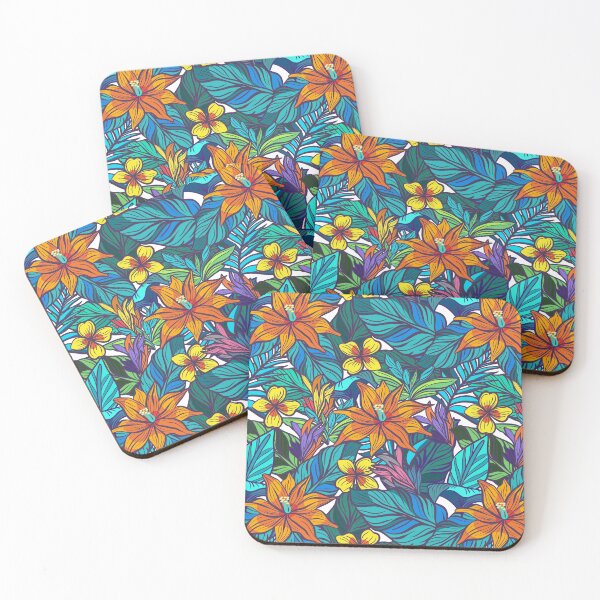Item preview, Exotic tropics floral pattern designed and sold by Mashusha-art.