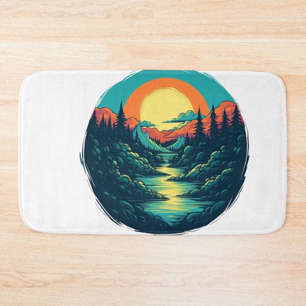 Item preview, Serene River Flow - Tranquil Forest Landscape designed and sold by MuseOfMilo.