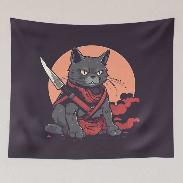 Item preview, Samurai Cat designed and sold by Amir Faysal.