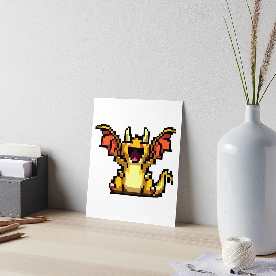 Happy dragon pixel art