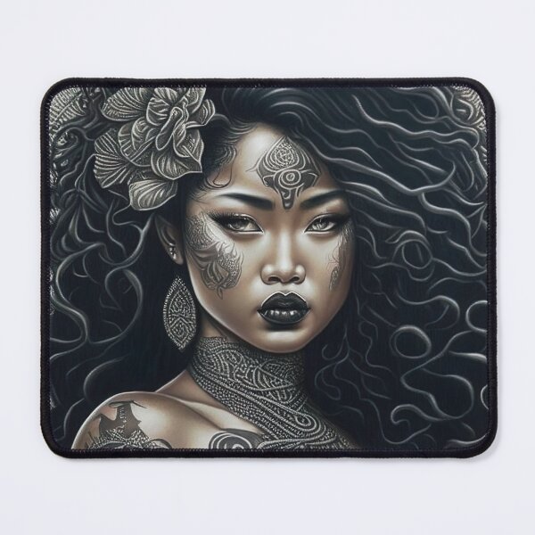 Item preview, [AI Art] Tattooed Maori beauty with big hair designed and sold by Sissle.