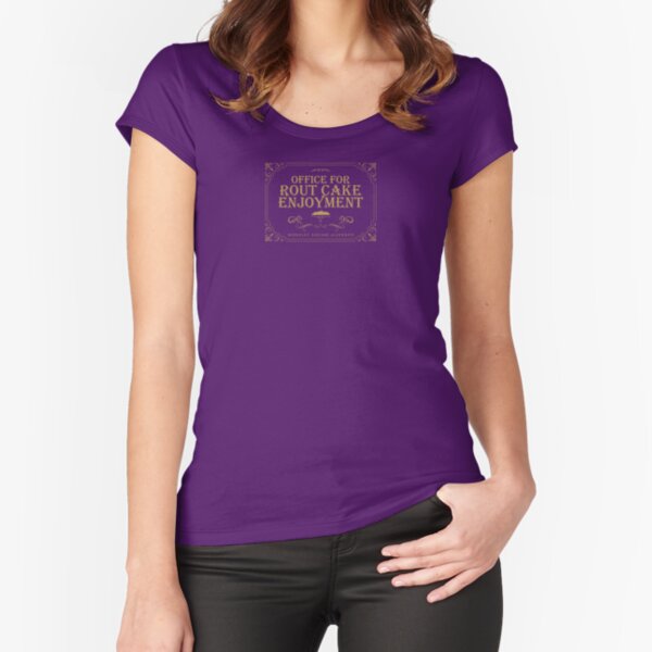 Office for Rout Cake Enjoyment Tee (gold) Fitted Scoop T-Shirt