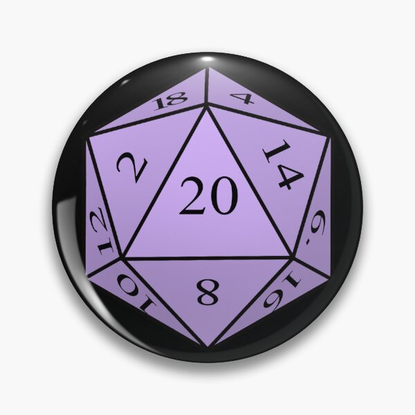 Item preview, Lavender D20 Natural 20 designed and sold by 1WithAdvantage.