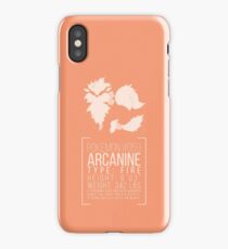 Minimalist Arcanine Pokedex Entry iPhone Case/Skin