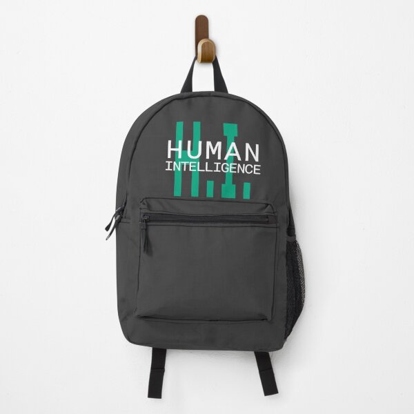 Item preview, H.I. Human Intelligence, anti-AI, white text designed and sold by wondertree.