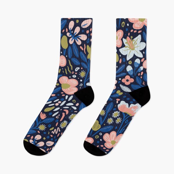 Item preview, Floral Glow on dark background designed and sold by LucyFaulke.