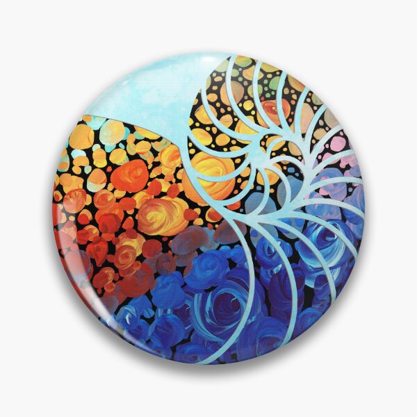 Item preview, Fun Colorful Mosaic Nautilus Seashell Shell Art designed and sold by Sharon Cummings Art.