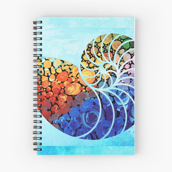 Item preview, Fun Colorful Mosaic Nautilus Seashell Shell Art designed and sold by Sharon Cummings Art.
