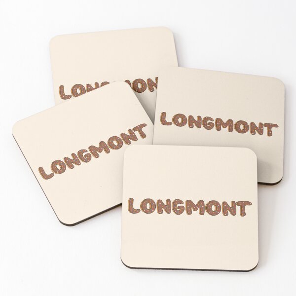 Item preview, Longmont citie of Colorado word Shaped Like Chocolate Donuts  designed and sold by DonutsWords.