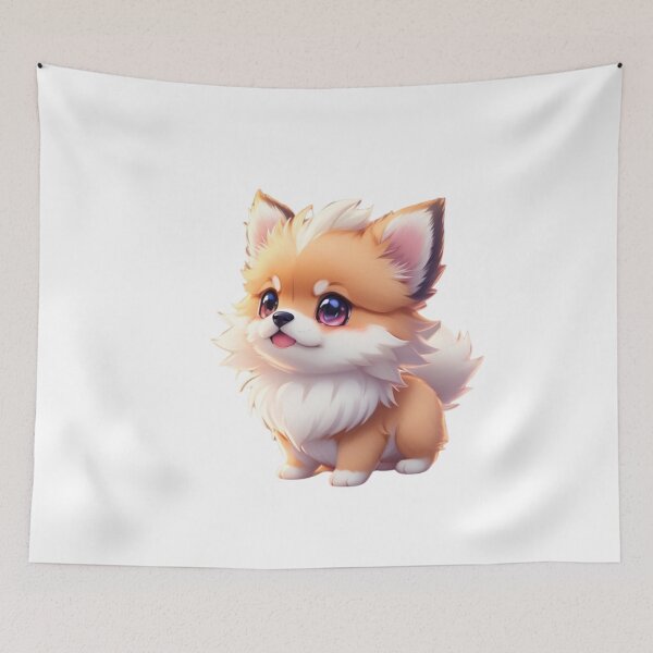 Item preview, Cute tiny hyperrealistic Anime wolf  designed and sold by BAHO STORE.