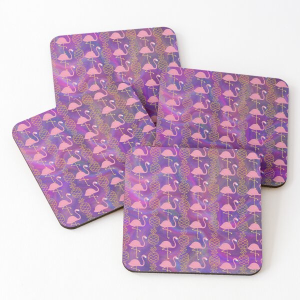Item preview, Summer pattern with flamingos and pineapple designed and sold by ArtAngiTresors.