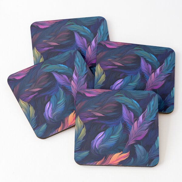 Item preview, Iridescent feathers pattern designed and sold by enipra.