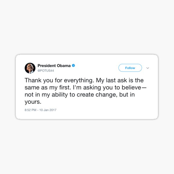 Obama Tweet Sticker
