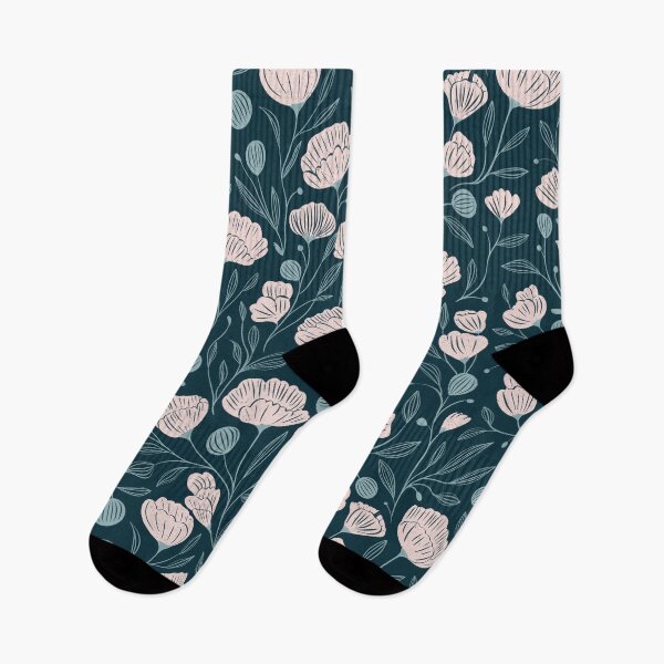 Item preview, Moody floral on navy background designed and sold by LucyFaulke.