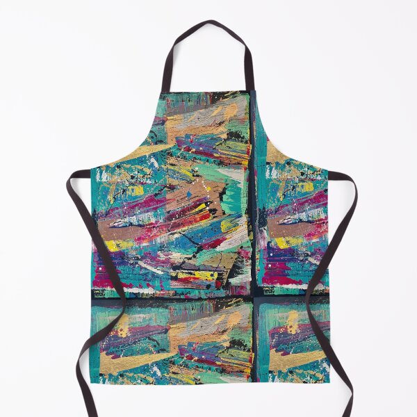 Item preview, "Torn" Gold, teal, purple, blue, pink & yellow abstract art designed and sold by IICents.