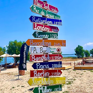 Artwork thumbnail, Colorful Directional Signs In Greece by Rosa1218