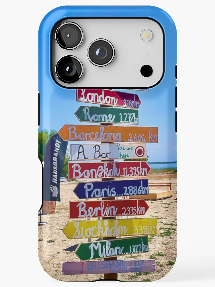 Thumbnail 1 of 4, iPhone Case, Colorful Directional Signs In Greece designed and sold by Rosa1218.
