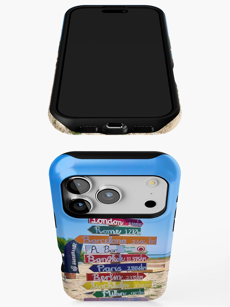 Thumbnail 3 of 4, iPhone Case, Colorful Directional Signs In Greece designed and sold by Rosa1218.