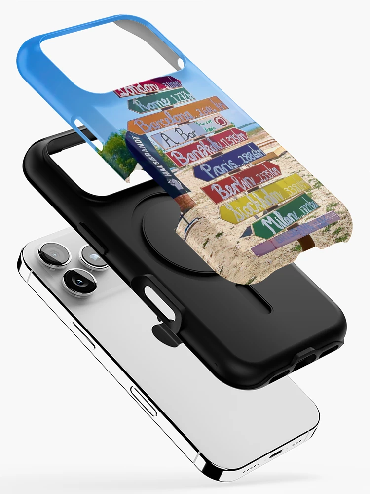 Thumbnail 2 of 4, iPhone Case, Colorful Directional Signs In Greece designed and sold by Rosa1218.
