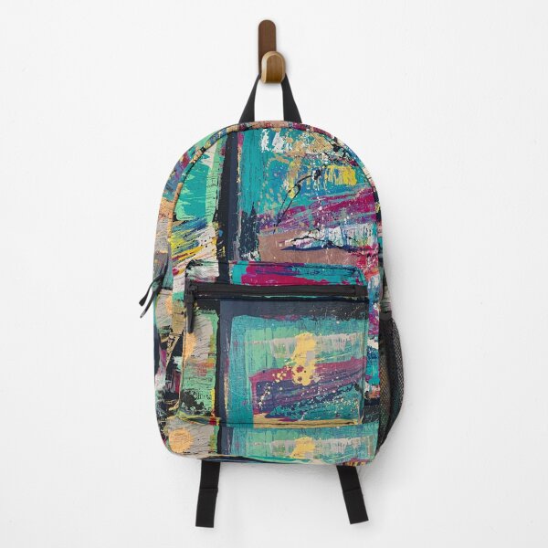 Item preview, "Torn" Gold, teal, purple, blue, pink & yellow abstract art designed and sold by IICents.