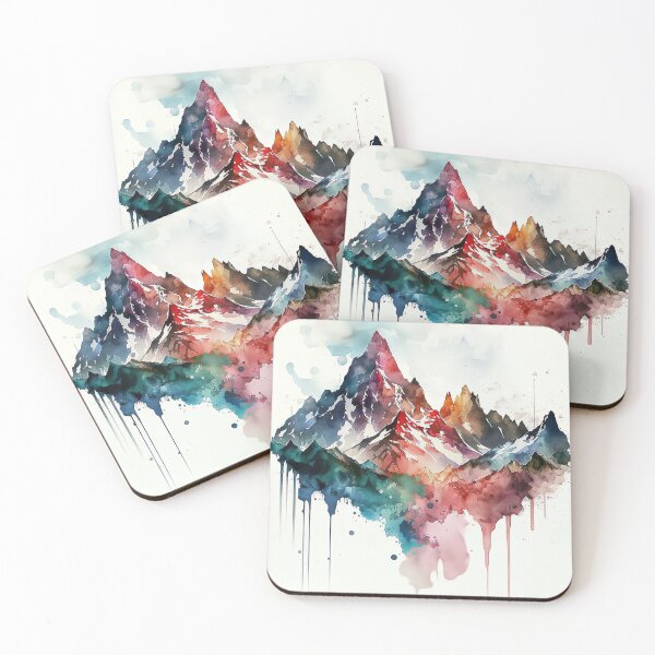 Item preview, Beautiful Melting Mountains Illustration designed and sold by MuaveMotifs.