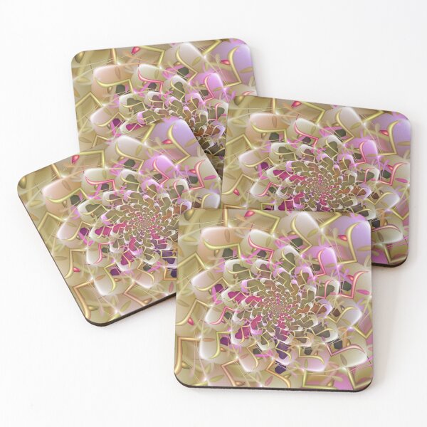 Item preview, Pastel chrysanthemum fractal spiral designed and sold by pinkal.