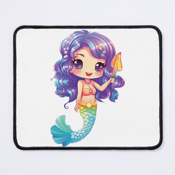Item preview, Magical Kawaii Mermaid | Whimsical and Charming | Ocean Delight designed and sold by PopPopGfx.