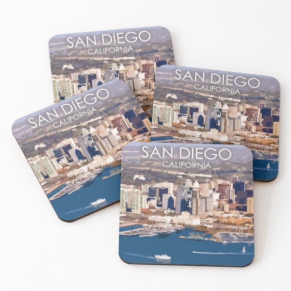 Item preview, San Diego, California, USA, Travel Print designed and sold by summattodraw.