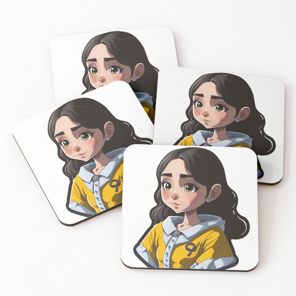 Item preview, Sunshine Chic: Yellow Shirt & White Jacket Cartoon Girl designed and sold by Motumbox.