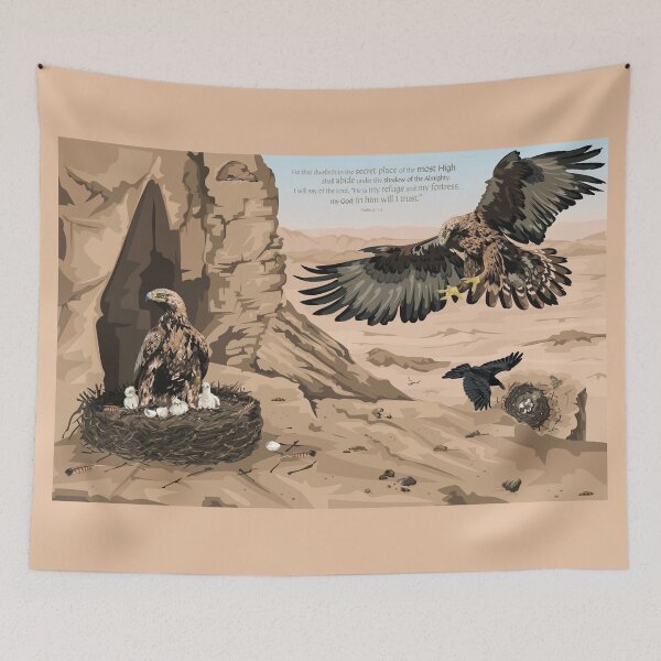 Item preview, Psalm 91 Nesting Eagles designed and sold by Annalisa-Jones.