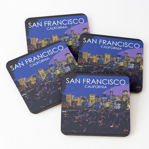 Item preview, San Francisco, California, USA, Travel Print, Night designed and sold by summattodraw.