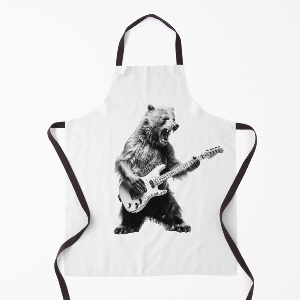 Item preview, Bear Playing Bass Guitar, Bass Guitar Player, unique Bass Player designed and sold by AlquimiaDesign.