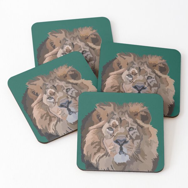 Item preview, A is for Asiatic Lion ,Asiatic Lion – Majestic Endangered Big Cat Illustration designed and sold by PrettylittlepastelUk.