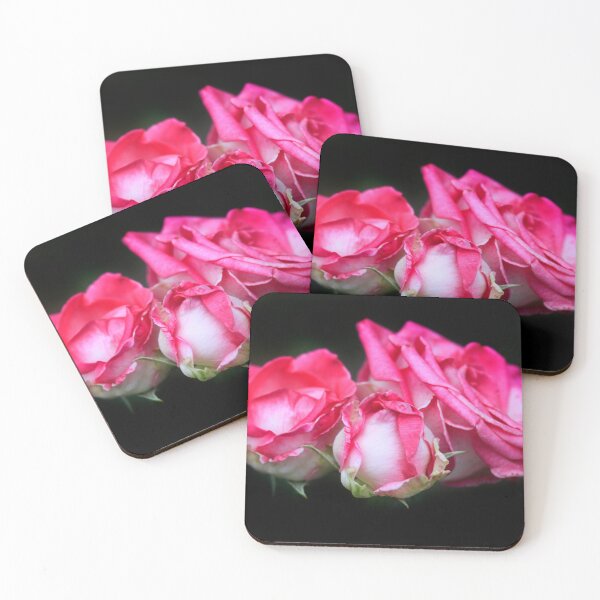 Item preview, Pink roses on black background designed and sold by olena2552.