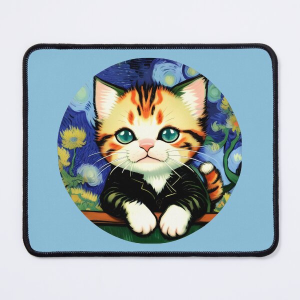 Item preview, Vincent van Gogh Style Cute Kitty  designed and sold by KittyKorner0.