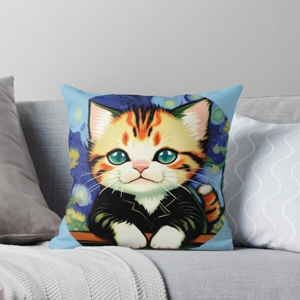 Item preview, Vincent van Gogh Style Cute Kitty  designed and sold by KittyKorner0.