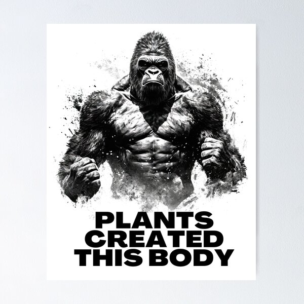Item preview, Vegan Gorilla Bodybuilder Plants created this body designed and sold by SticknWear.