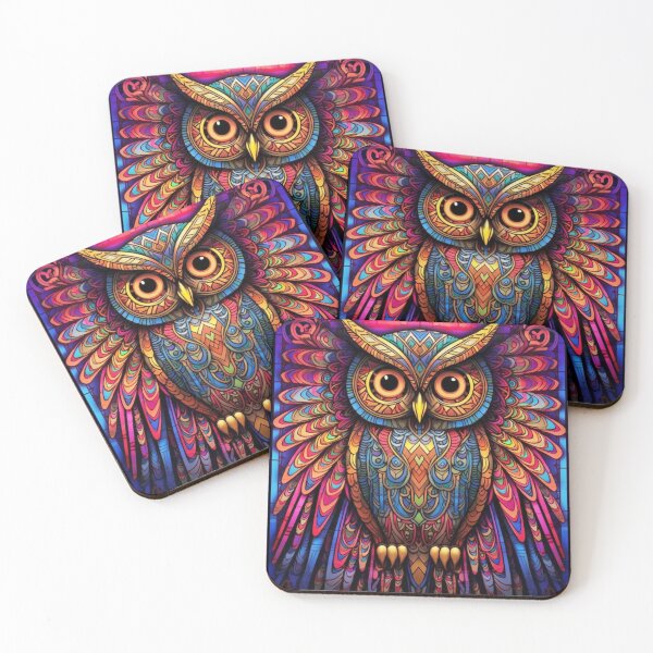 Item preview, Magical Stained Glass Owl Pattern designed and sold by Desfix.