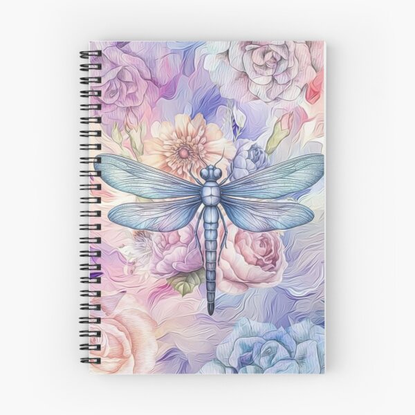 Item preview, Pastel Dragonfly Flowers  designed and sold by HappyLifeCreate.