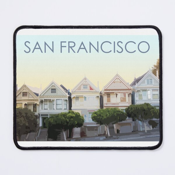 Item preview, San Francisco, Houses, California, USA, Travel Print, Sunset designed and sold by summattodraw.