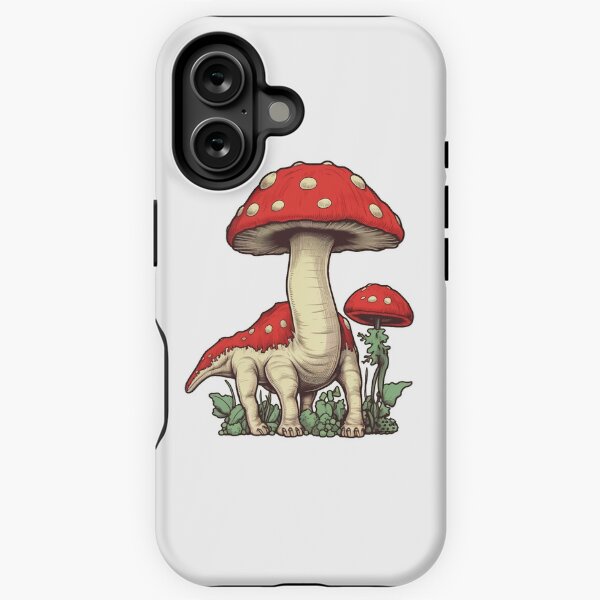 Artikel-Vorschau von Einfacher roter und weißer Pilz-Hut-Brontosaurus-Dinosaurier, designt und verkauft von World Of  Designs.