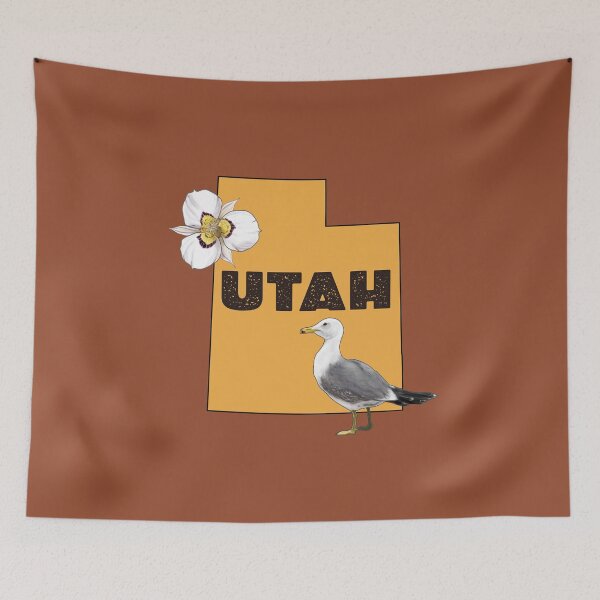 Item preview, Utah with state flower and bird designed and sold by ElementalEmbers.