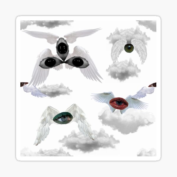 Weirdcore dreamcore Angel Eyes Sticker Pack Sticker for Sale by skullcore