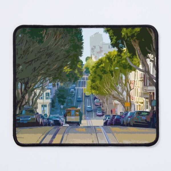 Item preview, San Francisco, Trams, California, USA, Travel Print, Sunset designed and sold by summattodraw.