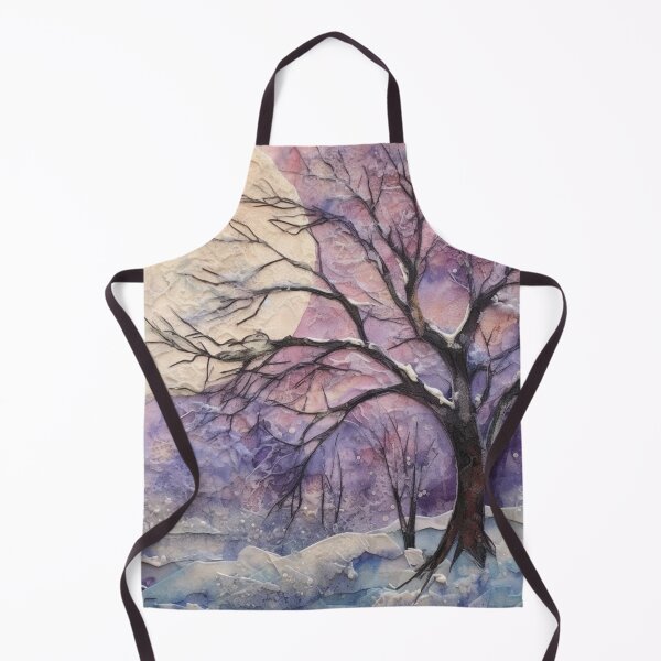Item preview, Moonlit Wonderland snowy tree: An Ethereal Winter Dreamscape designed and sold by Moisky Art.