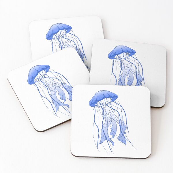 Item preview, Blue and White Jellyfish designed and sold by Allie Rockhill.