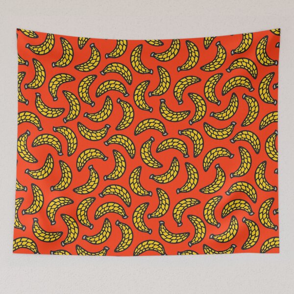 Item preview, BANANA-RAMA Fun Tossed Yellow Bananas Retro Tropical Fruit in Graphic Cartoon Style - UnBlink Studio by Jackie Tahara designed and sold by Jackie Tahara of UnBlink Studio.