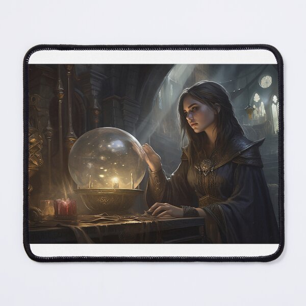 Item preview, A Young Wizard Looking into a Crystal Ball designed and sold by bigchez.