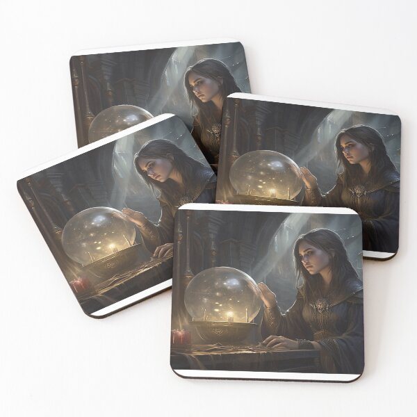 Item preview, A Young Wizard Looking into a Crystal Ball designed and sold by bigchez.
